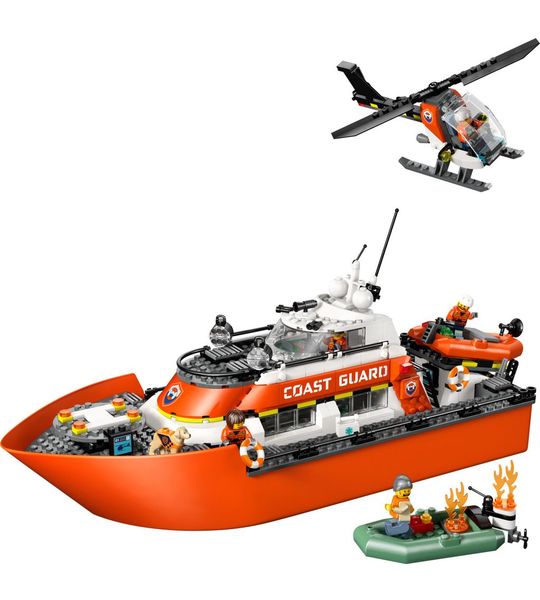 LEGO City 60504 Kustwacht reddingsboot met helikopter