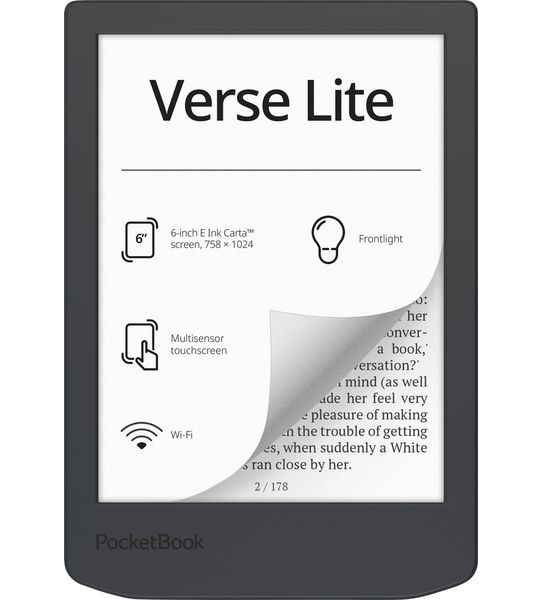 PocketBook Verse Lite Midnight Grey 6 Inch 8 Gb
