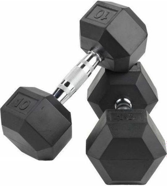 LMX Crossmaxx Hexagon dumbbell - per stuk - 7,5 kilo - Zwart - 8462