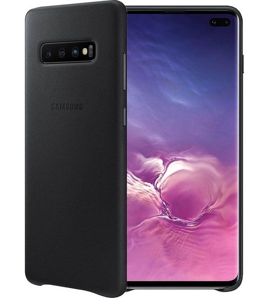 Samsung Galaxy S10+ Leather Cover Zwart