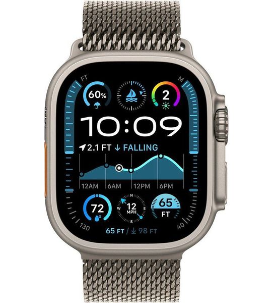 Apple Watch Ultra 2 GPs + Cellular 49mm Natural Titanium Milanese Loop Large Smartwatch