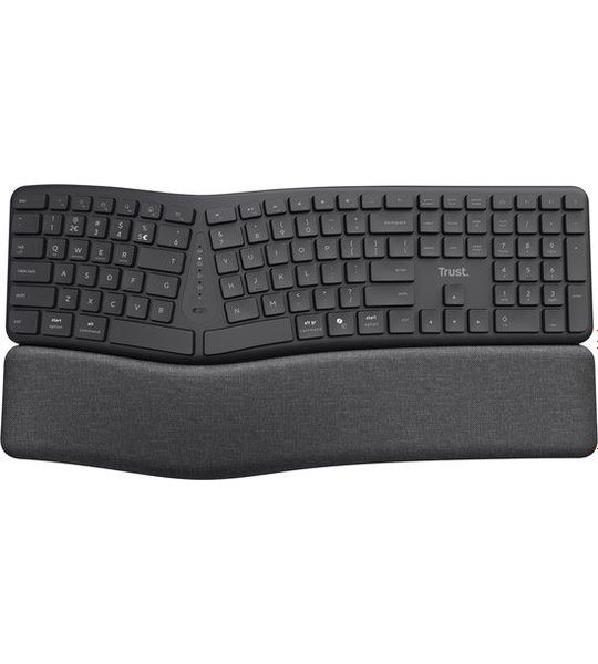 Trust KEYRA ERGO MULTI CONNECT WIRELESS KEYBOARD US Toetsenbord