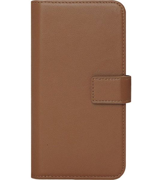 Caseuals Genuine Leather Wallet Bookcase Telefoonhoesje Voor Samsung Galaxy S24 Bruin