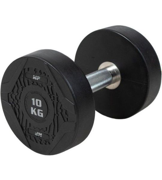 Muscle Power Ronde Dumbbell - Rubber - Per stuk - 10 kg