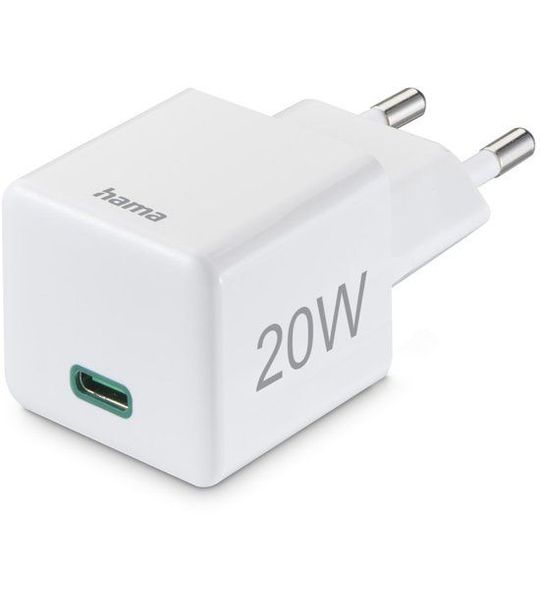 Hama USB-C PD/Qualcomm Mini 20 W Oplader Wit
