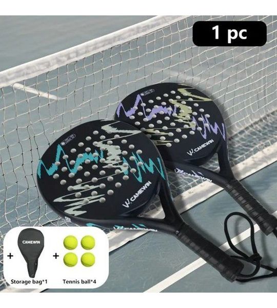 Nivard Padel Racket - Padelrackets - Padelracket - Geel Paars