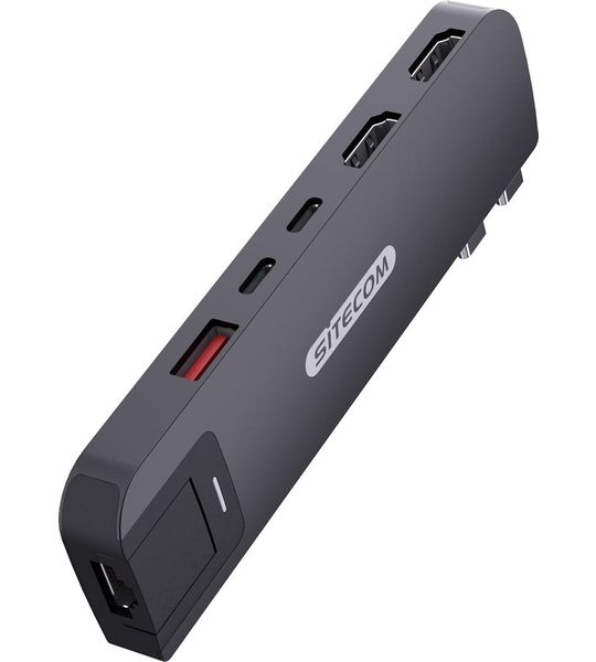 Sitecom MacBook Pro Multiport Hub 6 in 2 Zwart