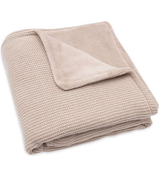 Deken Wieg Jollein Basic Knit Wild Rose/ Fleece