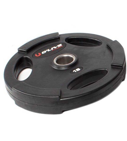 Olive Rubber Olympische Schijf 15kg Zwart 15 kg