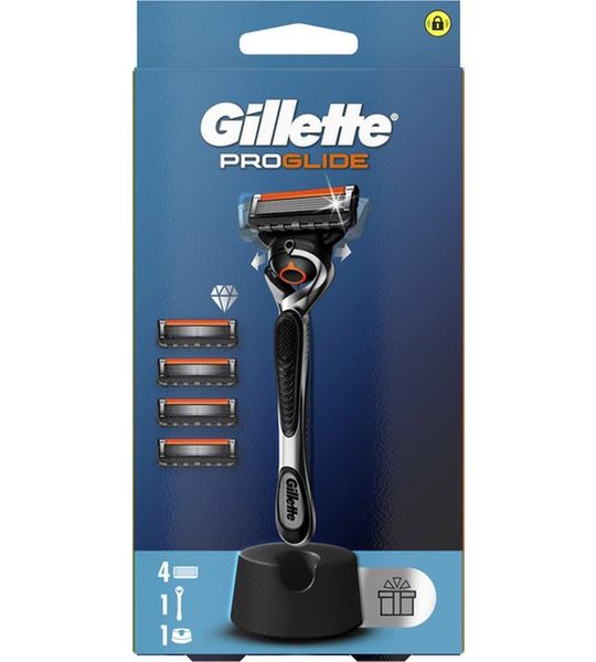 Gillette Proglide scheerhouder + 4 mesjes