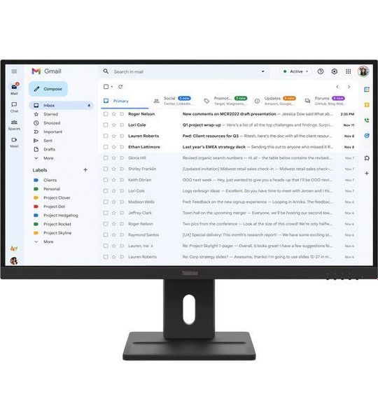 Lenovo Thinkvision E27-40 - 27 Inch 1920 X 1080 (full Hd) Ips-paneel In Hoogte Verstelbaar