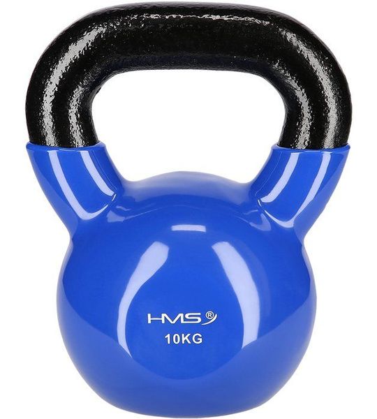 HMS Kettlebell - Gietijzer/Vinyl - 10 kg - Blauw