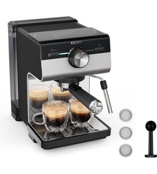 Krups Xp384e Authentic+ C90 Pistonmachine Zilver