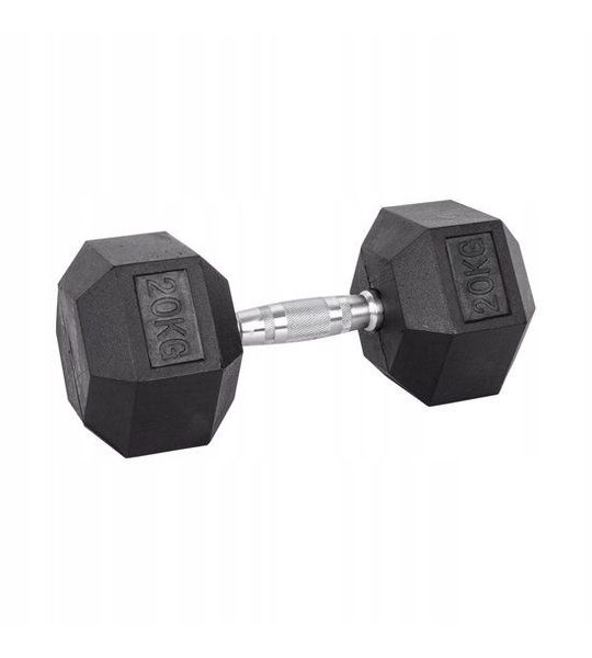 inSPORTline Hexsteel Halter 20 kg - Gecoat met Rubber