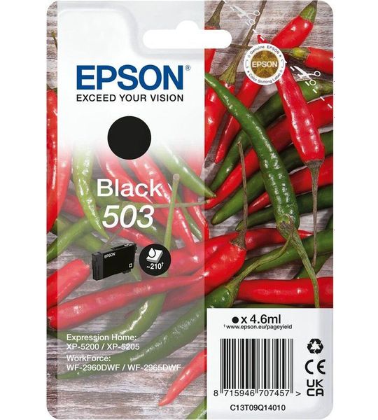 Epson 503 Ink Black Blis Zwart
