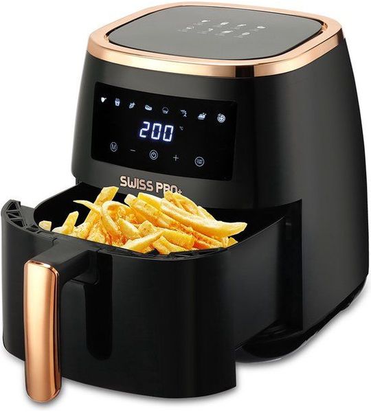 Smart Airfryer 6.5 L van Swiss Pro+ - 1500W - Zwart