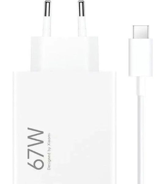Xiaomi Hypercharge Power Delivery Oplader 67W + Usb A naar Usb C Kabel (1m) Wit