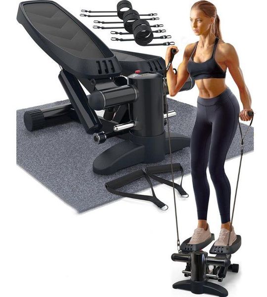 CRLYN® Stepper Fitness - Hometrainer - Crosstrainer Mini - Zwart