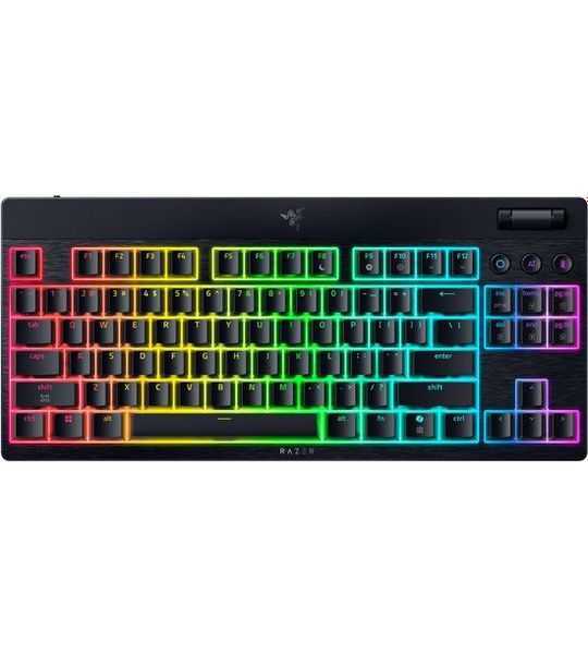 Razer Blackwidow V4 Low Profile Tenkeyless Hyperspeed Gaming Keyboard (yellow  Switch) - Us Qwerty Layout Bedraad En Draadloos Gamingtoetsenbord Zwart