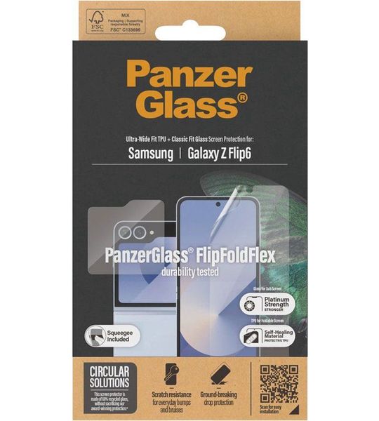 PanzerGlass Glass&film Clear Screenprotector Voor Samsung Galaxy Z Flip 6 Transparant
