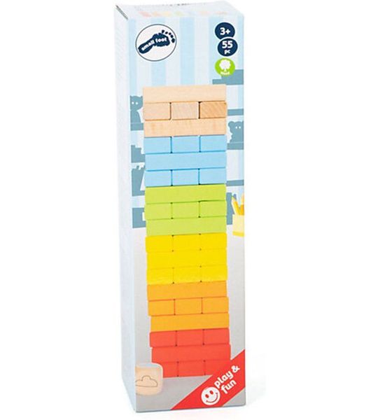 Small Foot - Houten Regenboog Wiebeltoren Spel