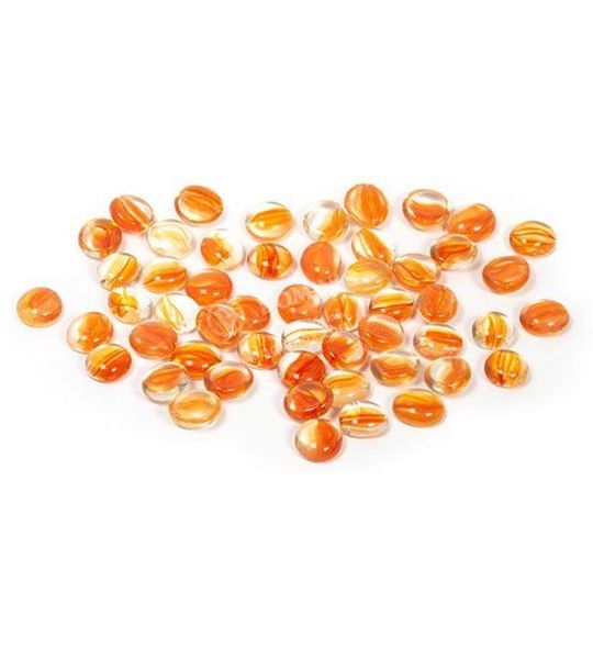 Chessex Glass Gaming Stones - Catseye Orange (40+)