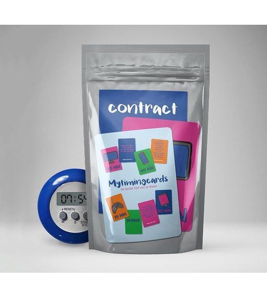 Mytimingcards met  blauwe timer