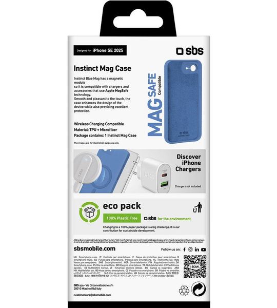 Sbs Mobile Instinct Magsafe Telefoonhoesje Voor Apple Iphone 16e Blauw