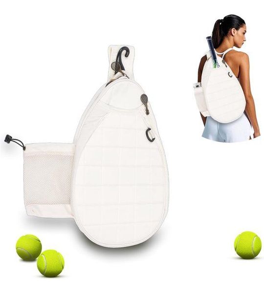 DYNA® Padel Tas - Padel Rugzak - Padeltas - Wit - 45cm x 30cm x 4cm