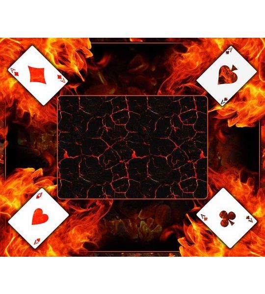 Di-Jet Kaartmat FIRE - Kaartkleed van vilt met antislip - 58x70 cm