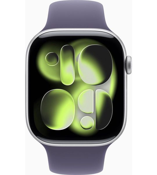 Apple Watch Series 11 gps + Cellular - 46mm Aluminium Case Purple Fog Sport Band S/m Smartwatch Silver