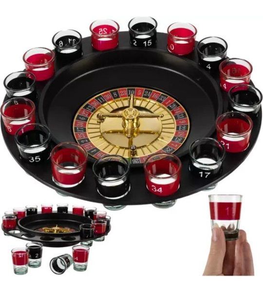 Malatec Alcohol roulette spel met 16 glazen - perfect voor elk feest