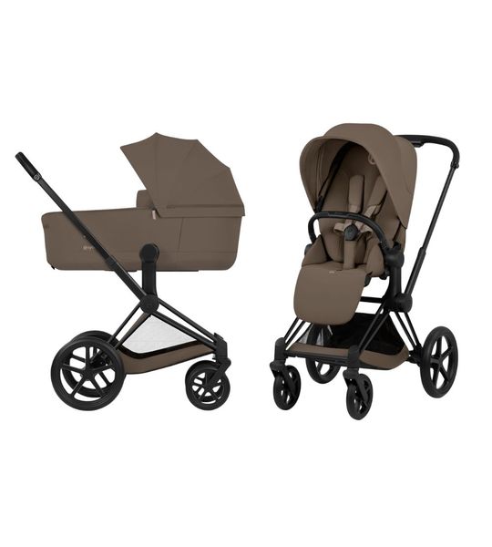 Kinderwagen Cybex Priam Comfort Dark Brown/Coconut Brown incl. Foldable Carrycot