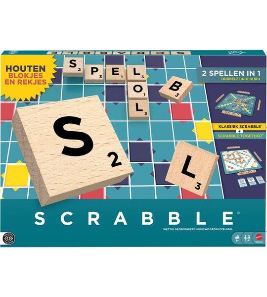 Mattel Games Scrabble - Met Houten Blokjes - Nederlandse Editie