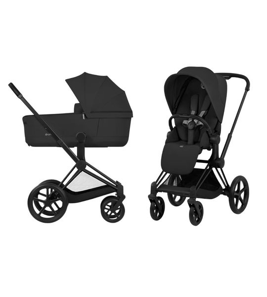 Kinderwagen Cybex Priam Comfort Matt Black/Sepia Black incl. Foldable Carrycot
