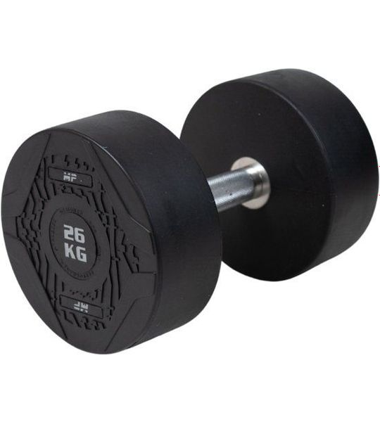 Muscle Power Ronde Dumbbell - Rubber - Per stuk - 26 kg