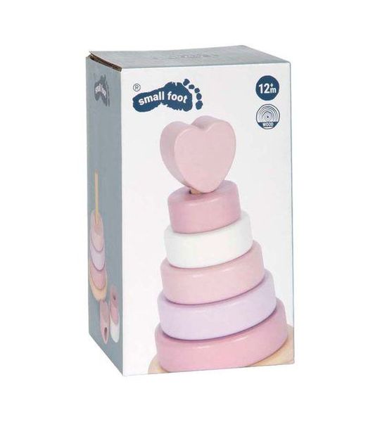 Small Foot - Houten Stapeltoren Roze - 7dlg.