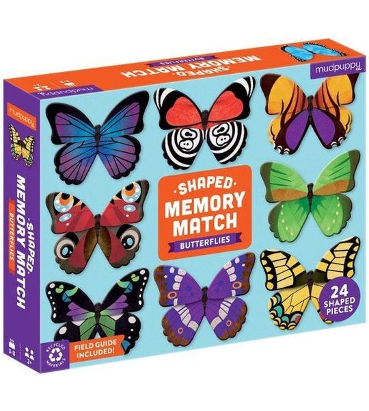 Mudpuppy Shaped Memory Match/Butterflies