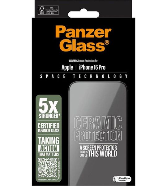 PanzerGlass Ultra-Wide Fit Apple iPhone 16 Pro Screenprotector Ceramic