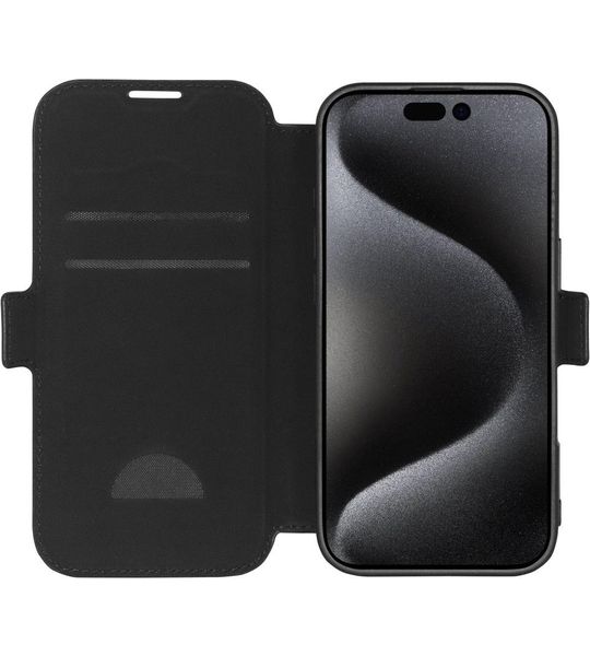 BlueBuilt Apple iPhone 16 Pro Book Case Leer Zwart