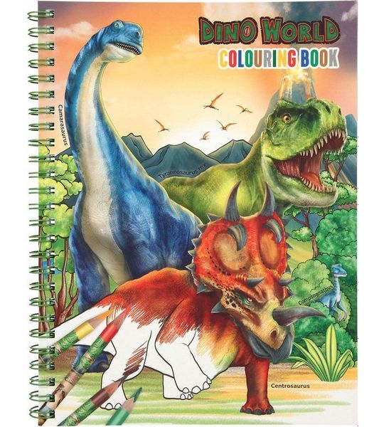 Depesche Dino World kleurboek met kleurpotloden