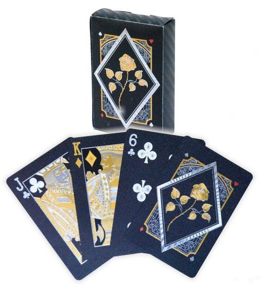Speelkaarten Zwart Gouden Roos