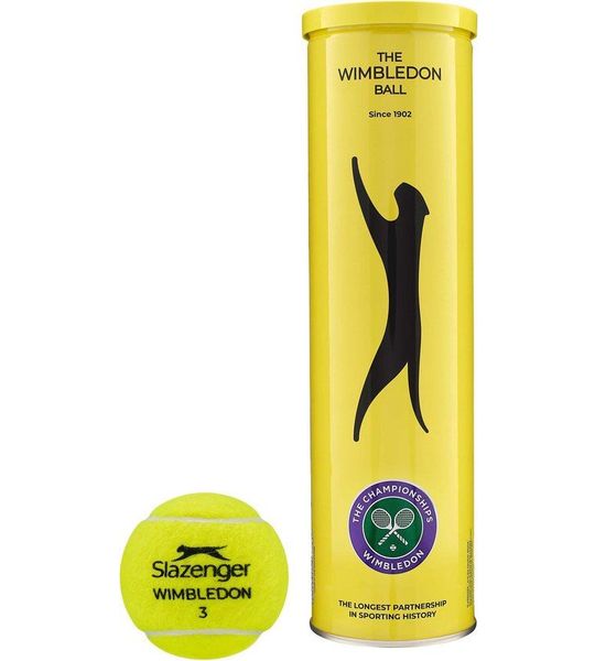 Slazenger Wimbledon Tennisballen 2024 - tube 4 tennisballen