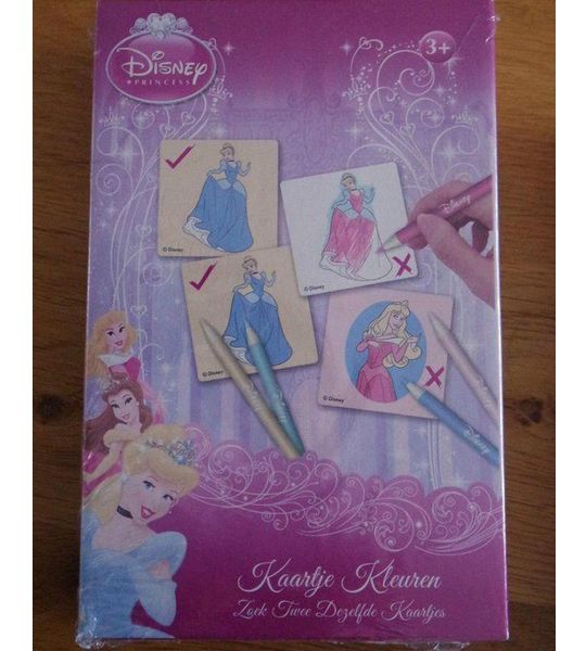 Disney princess memo spel (zelf kleuren)