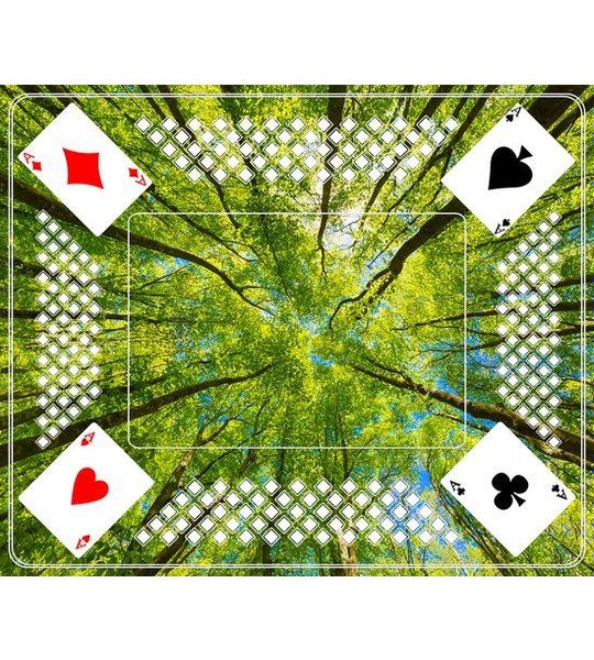 Di-Jet Kaartmat FOREST - Kaartkleed van vilt met antislip latex - 58x70cm