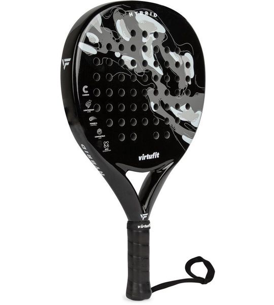 VirtuFit Hybrid Padel Racket - Zwart - Grijs