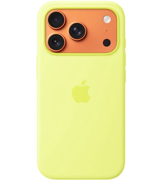 Apple Silicone Magsafe Cover Voor Apple Iphone 17 Pro Neongeel