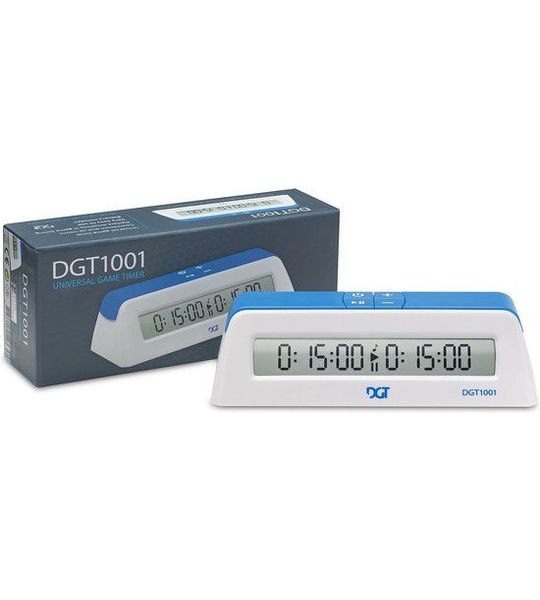 Schaakklok DGT 1001 blauw/wit