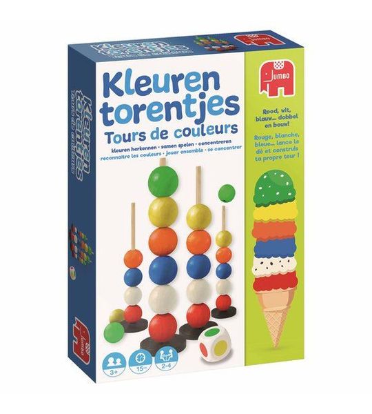Jumbo- Kleurentorentjes - Kinderspel - Kleuren Leren