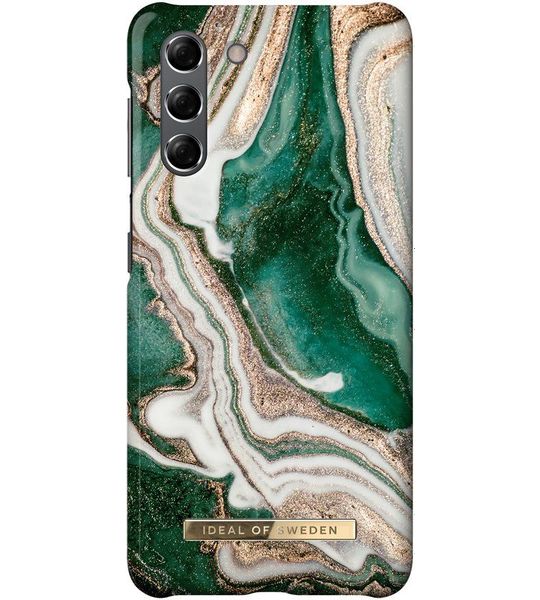 IDEAL OF SWEDEN Samsung Galaxy S21 Fashion Case Golden Jade Marble